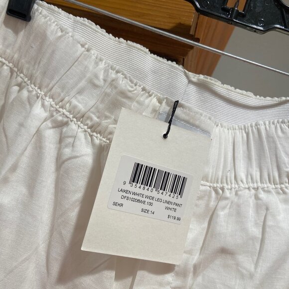 DISSH LINEN PANTS NWT WHITE Size US 10, Size 14 Australia - NEW -PERFECT!! - Picture 4 of 6